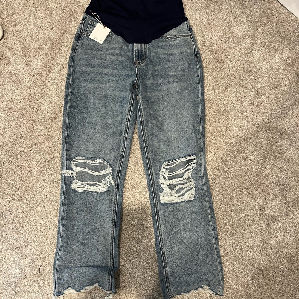 Pink blush maternity jeans NWT